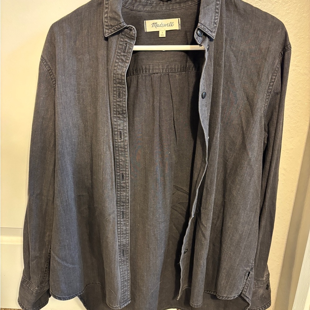 Madewell Gray Casual Button Down Shirt